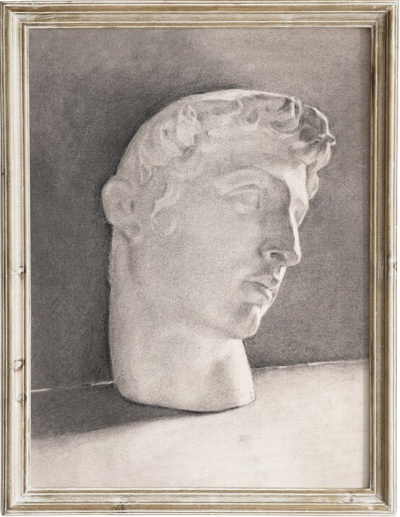 marble bust drawing