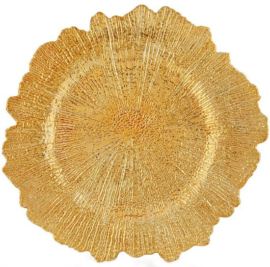 Reef Gold Charger Plates Set of 4-1
