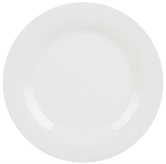 Royal Norfolk Classic White Round Stoneware Dinner Plates, 10.5 in.