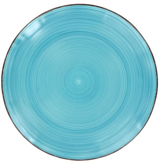Royal Norfolk Turquoise Swirl Stoneware Dinner Plates