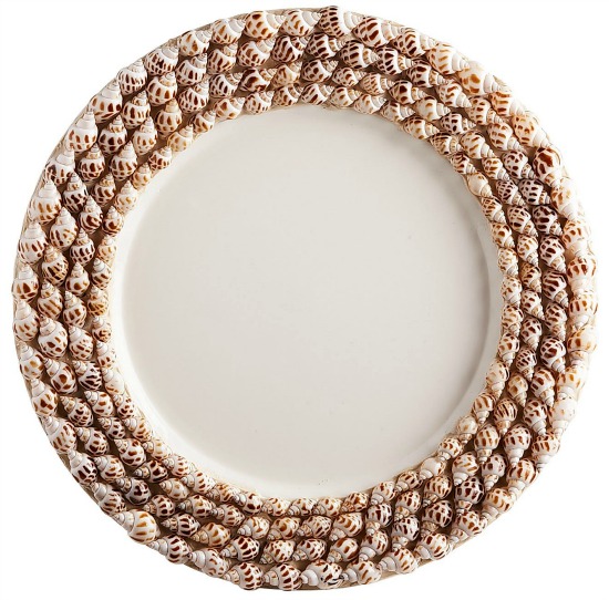 Shell Border Natural Charger Plate