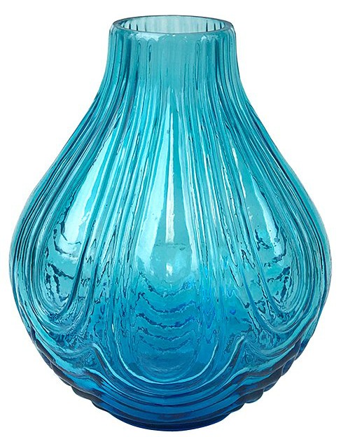 Blue & Teal Ombré Teardrop Vase