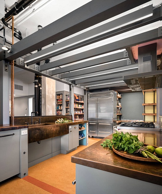 Industrial-kitchen-New-York-loft