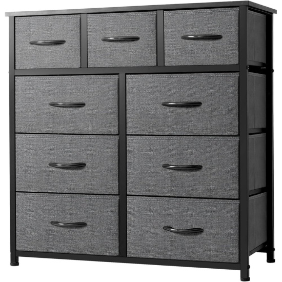 9-Drawer-Dresser-Fabric-Storage-Tower-Organizer-Easy-Pull-Fabric-Bins