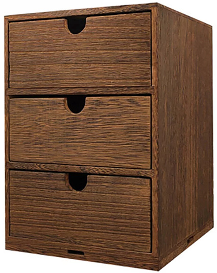 Wooden Multi-layer Storage Case Desktop Drawer Style Sundry Sorting Box 