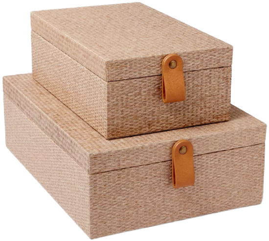 Woven Storage Boxes Set of 2 Taupe - Threshold™