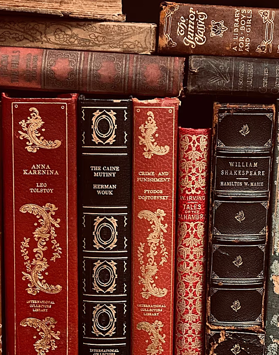 Art Deco Literary Bookish Decor Bookshelf Set