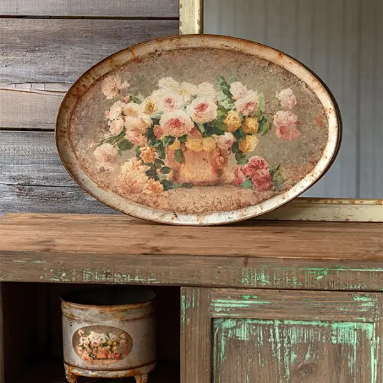 aged-rose-oval-tole-tray