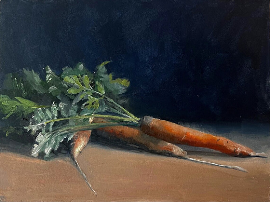  Carrot Painting, Art for Kitchen