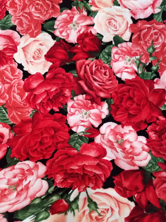 Rose Fabric, By the yard, CABBAGE ROSES