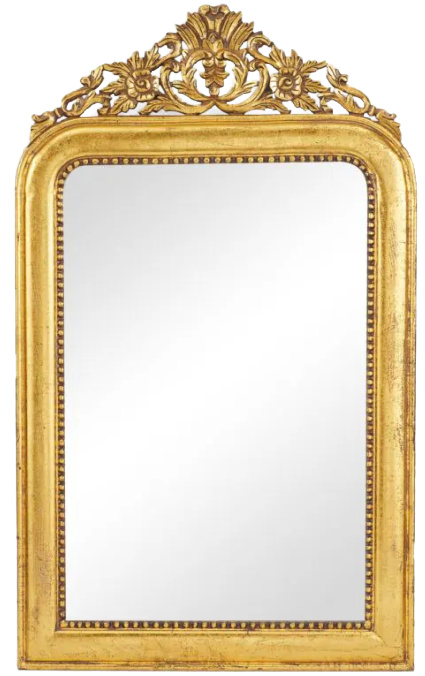 Intricately Carved Acanthus Rectangle Framed Gold Floral Wall Mirror