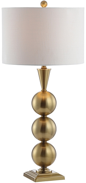 June 33" Metal LED Table Lamp, Brass by JONATHAN Y