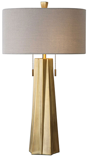 Uttermost Maris Plated Antiqued Brass 2-light Table Lamp