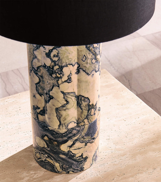 Walden Floral Jade Marble Table Lamp 1