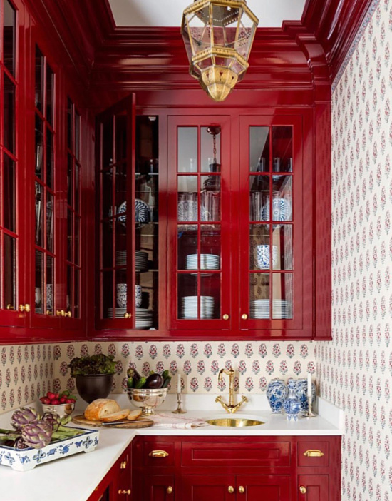 red-kitchen-cabinets