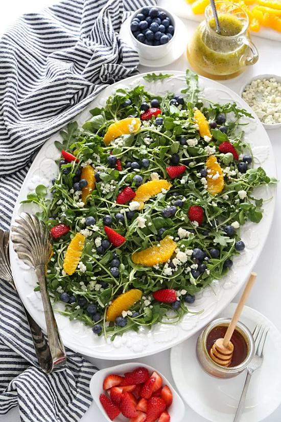 Arugula Salad With Homemade Orange Poppy Seed Dressing