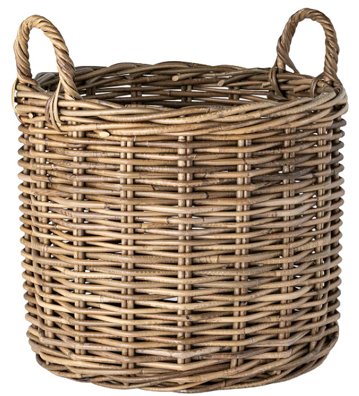 Decorative Round Rattan Basket Gray - Threshold™ designed with Studio McGee