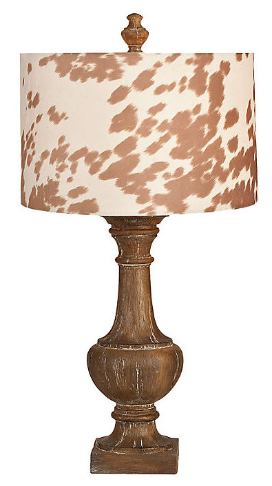cow print cotton table lamp