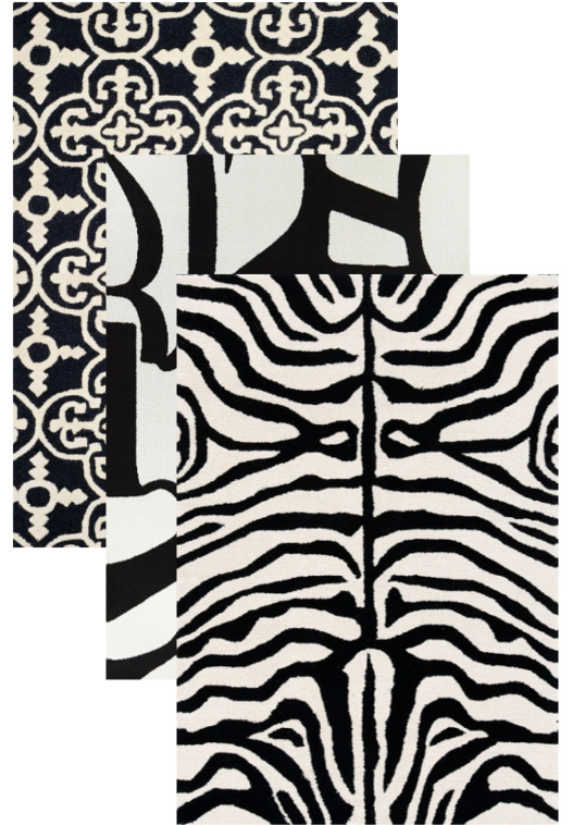 black-and-white-area-rugs