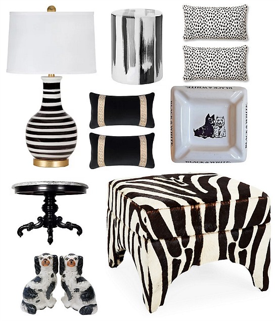 decorating with black and white