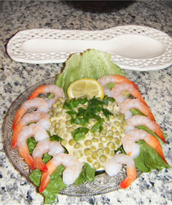 company-peas-boiled-shrimp