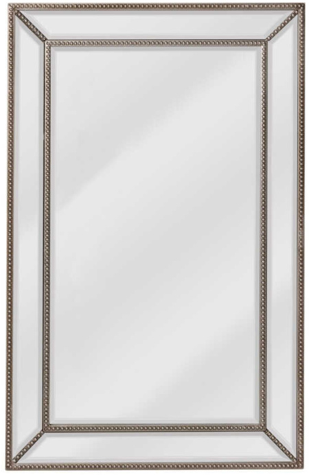 Head West Metro Beaded Wall Mirror - Silver/Champagne