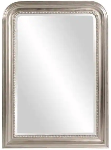 Medium Arch Bright Silver Beveled Glass Contemporary Mirror