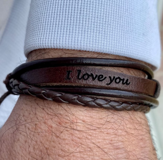 Personalized Leather Bracelet For Men