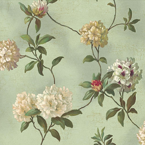 Rhododendron Script Floral Pre-Pasted Strippable Wallpaper Roll