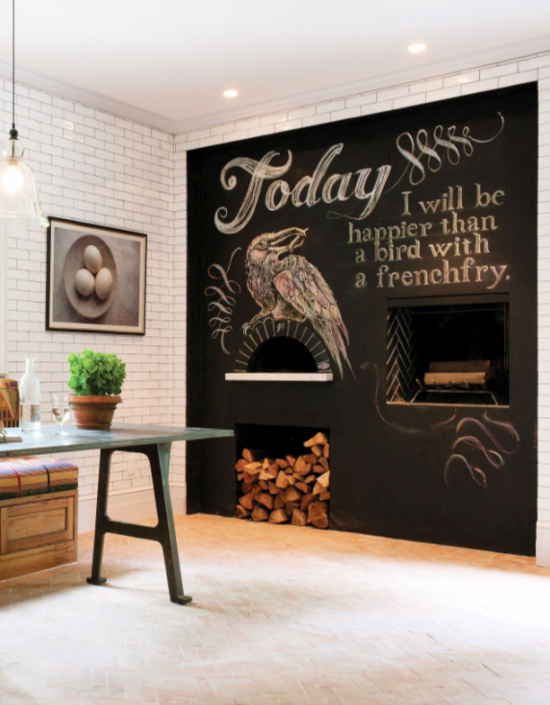 kitchen-wall-display-ideas-blackboard-chalk-drawing