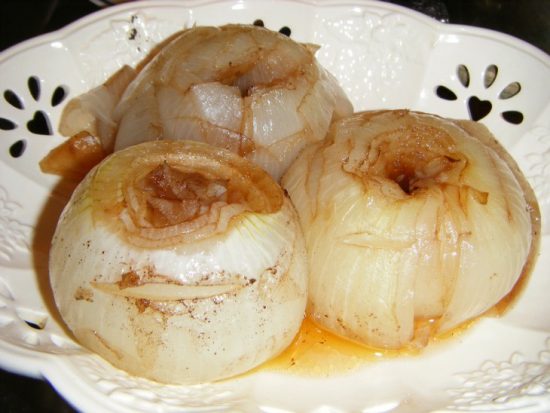 balsamic and honey baked Vidalia onions