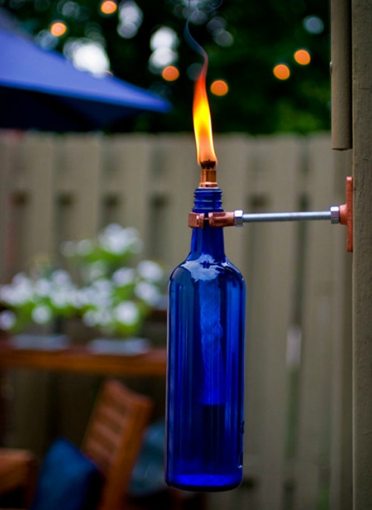 RECYCLED WINE BOTTLE TORCH