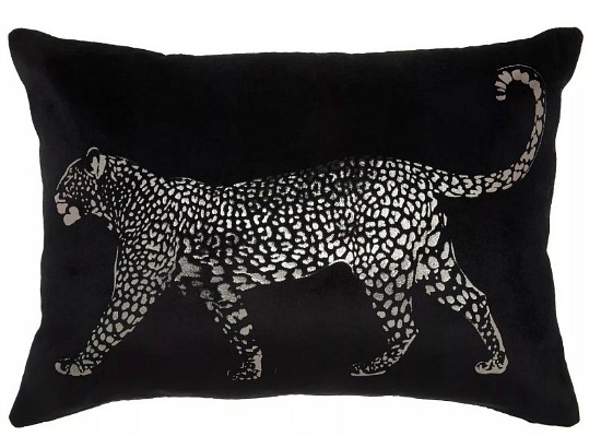 Mina Victory Luminecence Metallic Leopard Throw Pillow