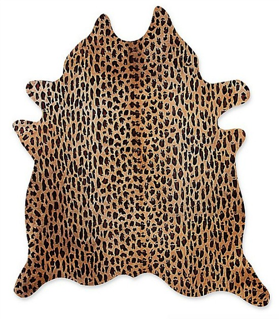 Natural Rugs Togo Cowhide 5' x 7' Area Rug in Leopard