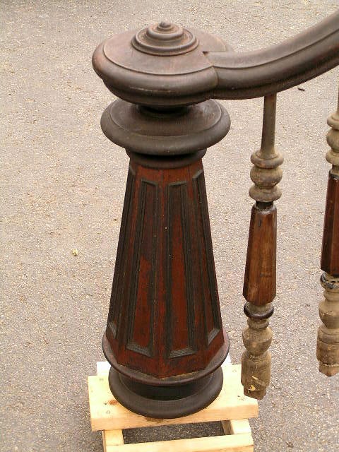 antique spindles and newel