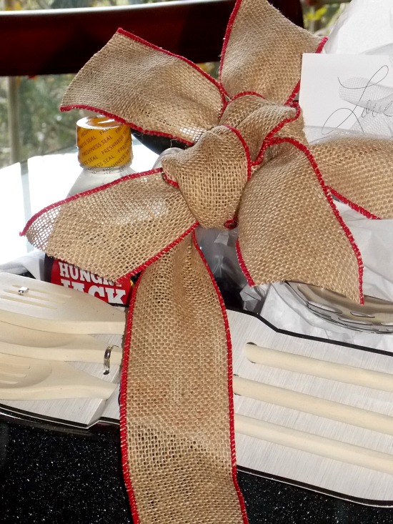 wrapped gifts burlap ribbon