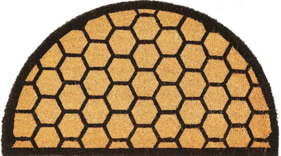 honeycomb-pattern-half-round-doormat