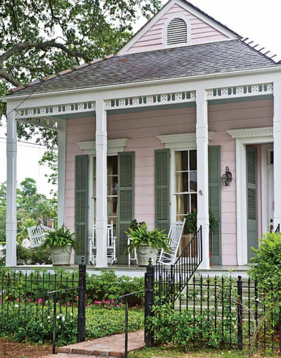 Pink New Orleans Cottage