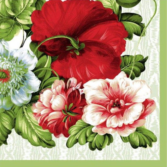 Roses Are Red Disposable Lunch Paper Napkins 3-Ply 60 Count Napkins