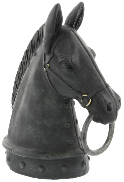 Polystone Horse Head Sculpture 