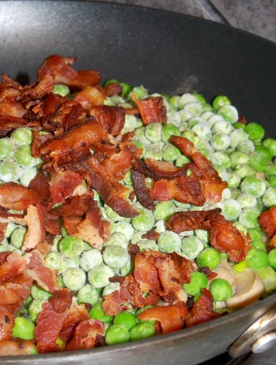 bacon-peas