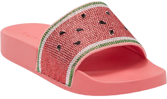Jimmi Watermelon Embellished Slide Sandal pink