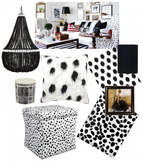 black-and-white-spotted-home-decor