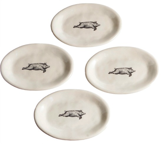 "Get in My Pork Belly" Plates, Set of 4