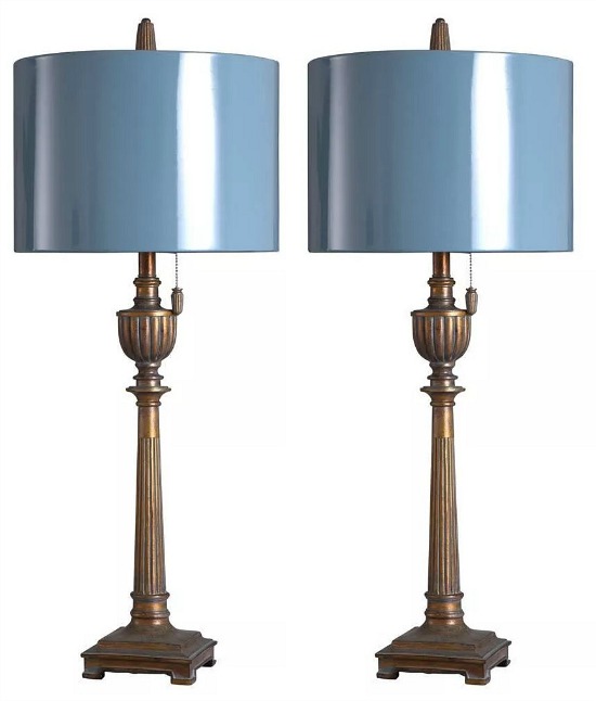 Girona Table Lamp Blue - StyleCraft