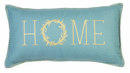 Manor Home Wreath Printed Pillow