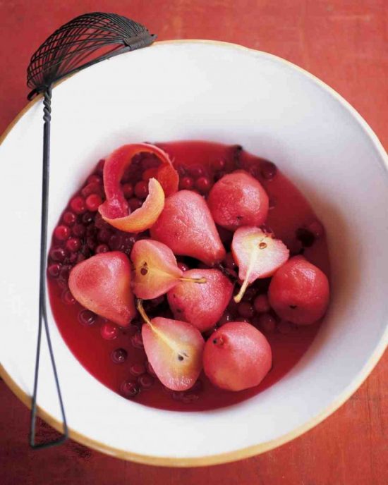 cranberry-poached-pears
