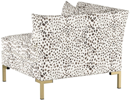 Marceau Corner Chair, Cheetah