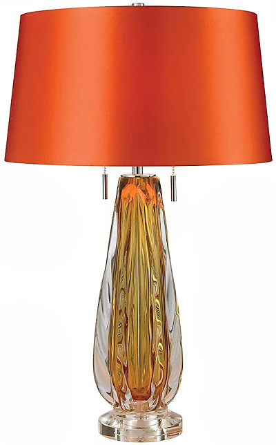 Modena 26'' High 2-Light Table Lamp - Amber