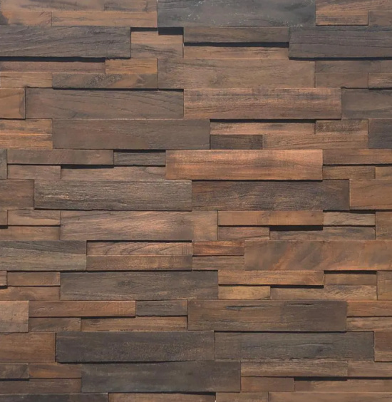 Reclaimed Wood Dark Teak Wood Wall Panel